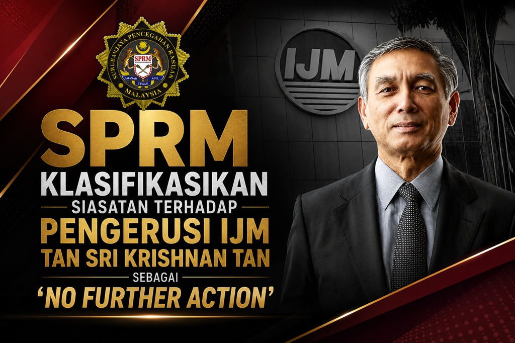 Kes Pengambilalihan Sukarela Sunway: SPRM Klasifikasikan siasatan terhadap Pengerusi IJM Tan Sri Krishnan Tan sebagai ‘No Further Action’
